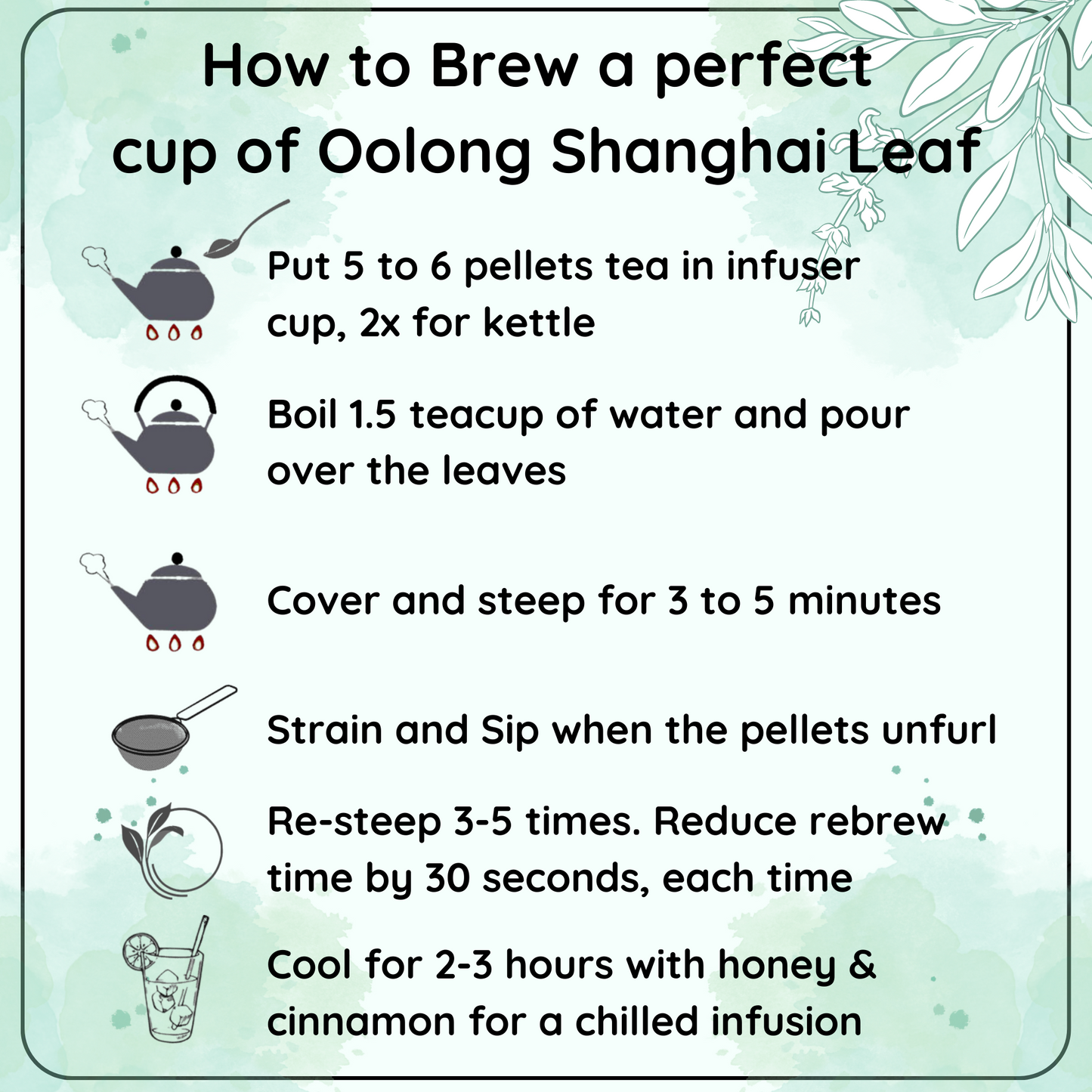 ENERGY China Oolong Shanghai Style Leaf - A Semi-Oxidized Tea for Boosting Metabolism and Relaxation - Radhikas Fine Teas and Whatnots