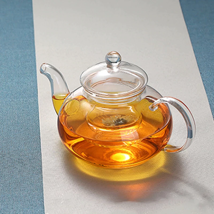 Victorian Round Glass Kettle With Infuser - The Ultimate Tea Accessory - Radhikas Fine Teas and Whatnots