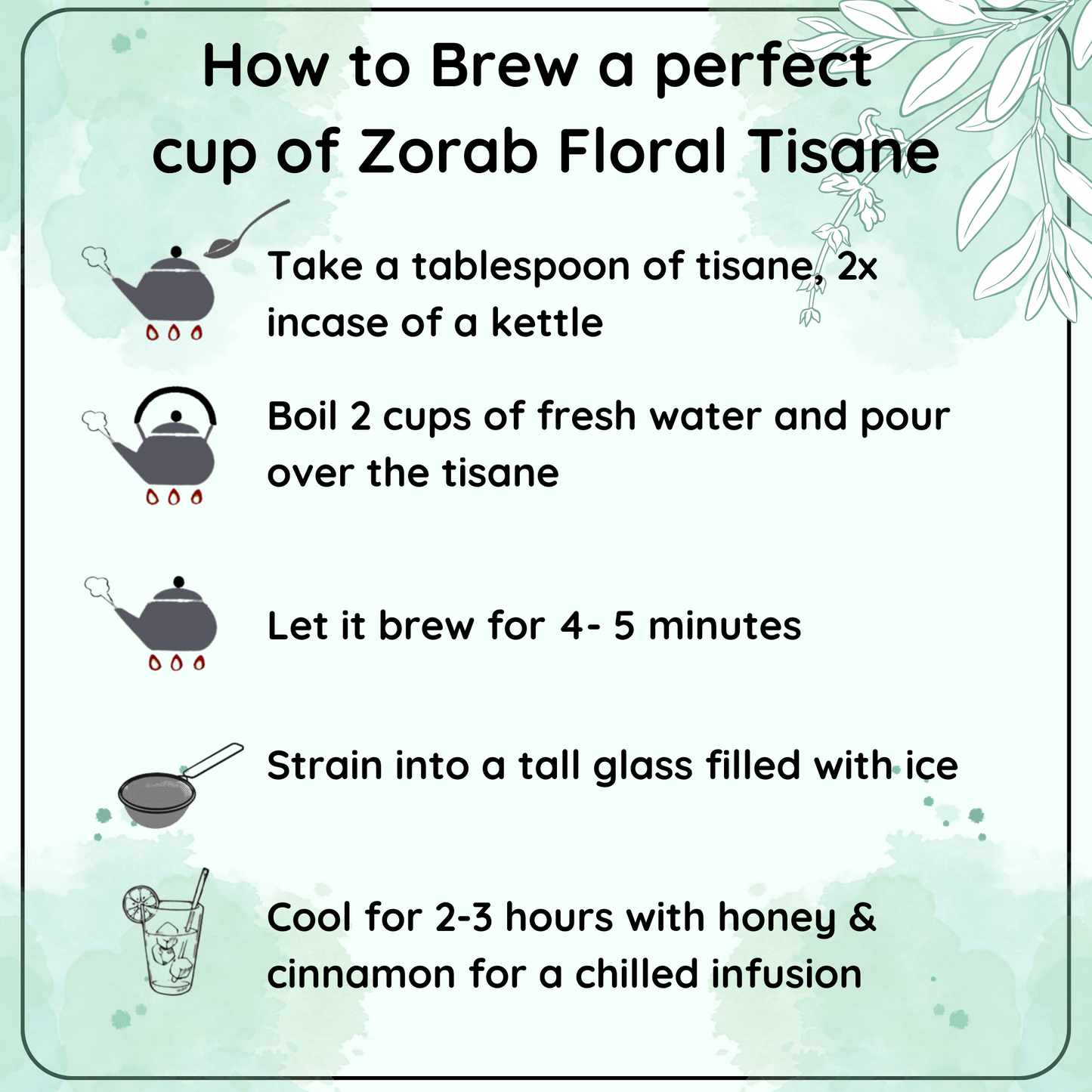 ANTI-AGEING Turkish Zorab Floral Tisane - A delightful blend of fragrant flavourful flavours of Turkey - Radhikas Fine Teas and Whatnots